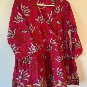 Vibrant Pink Floral Dress